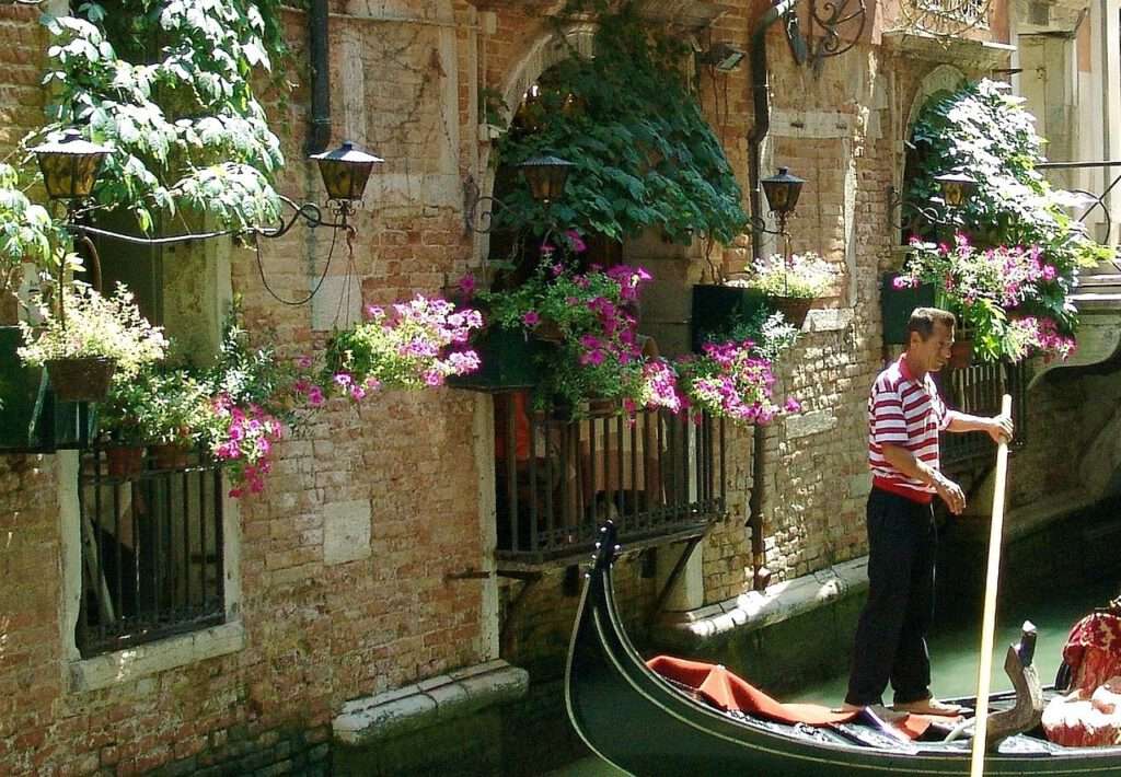 Venetië, Italië, Gondol